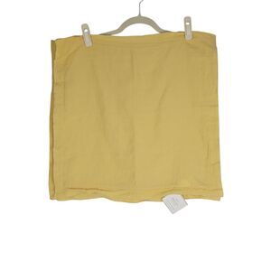 Pottery Barn Yellow Pillow Covers 18” Square 100% Linen Lot of 3 - 1 NWT, 2 Used